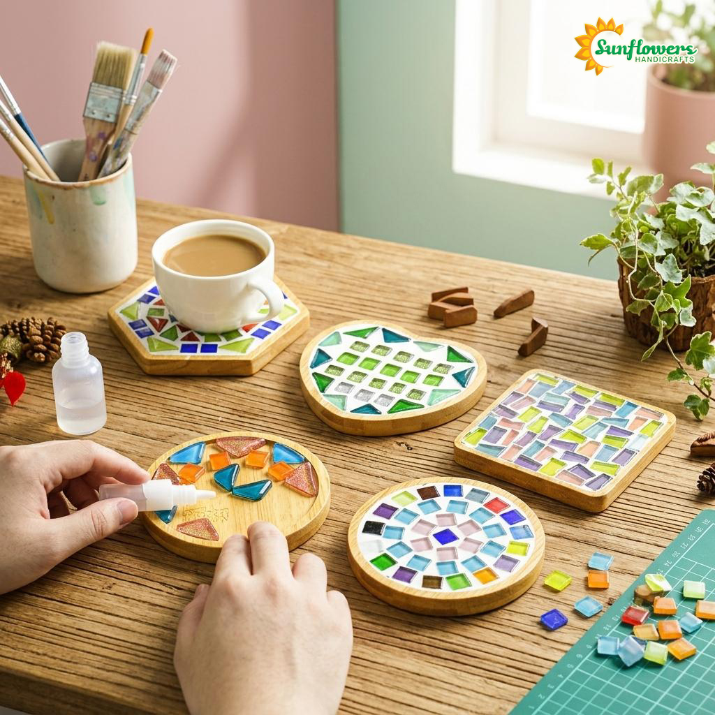 Professional Mosaic DIY Coaster Material Kit 