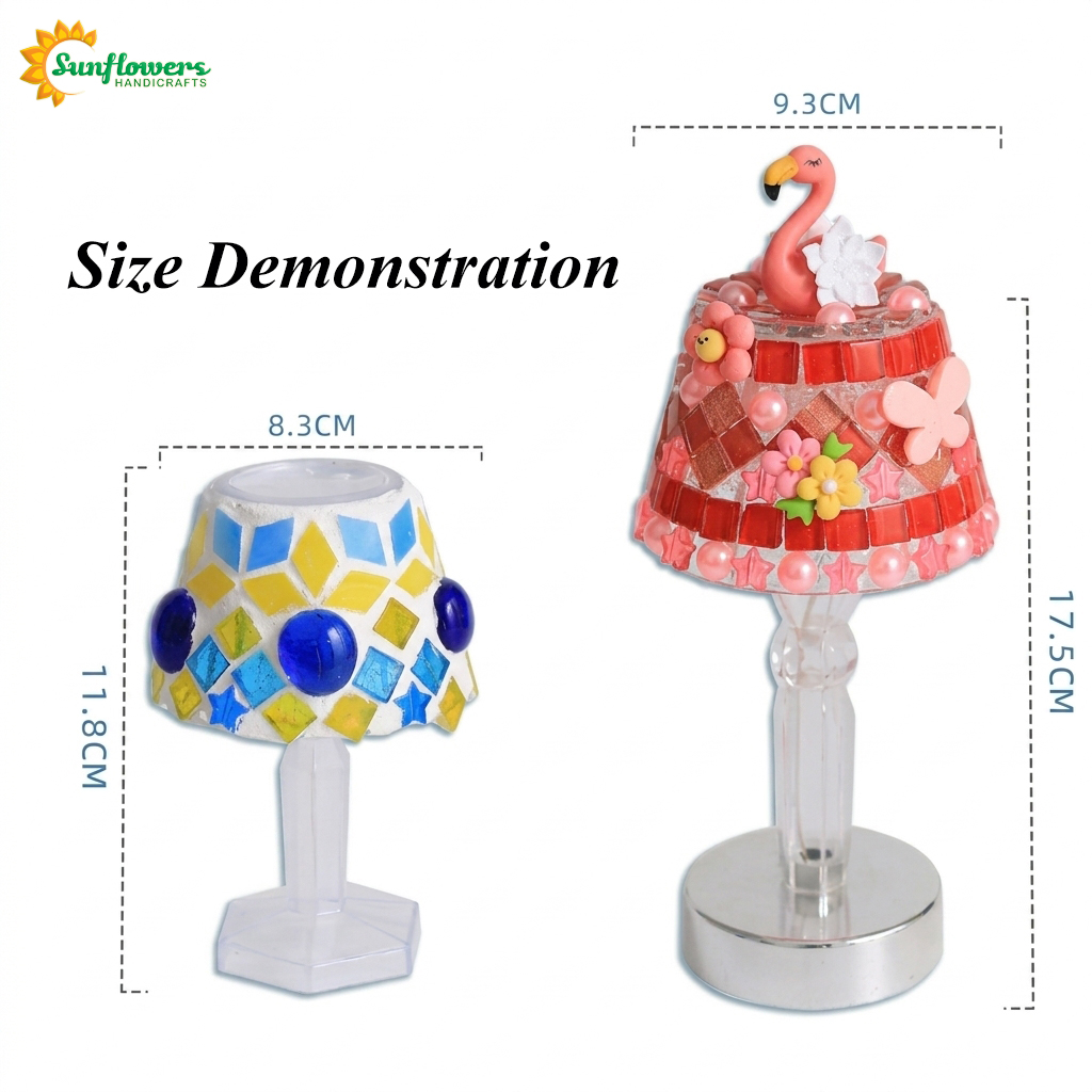 Aesthetic DIY Glass Mosaic Table Lamp Craft Kit