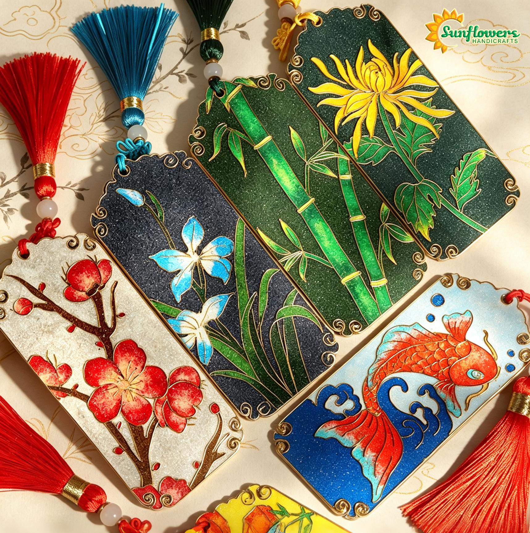 Traditional Cloisonne Filigree Enamel Bookmark DIY Kit