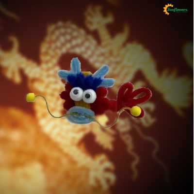 Novel Design DIY Chenille Stems Chinese Dragon Hairpin 