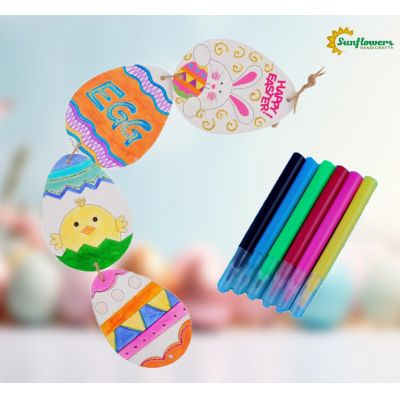 DIY Paper Easter Egg Painting & Hanging Ornaments
