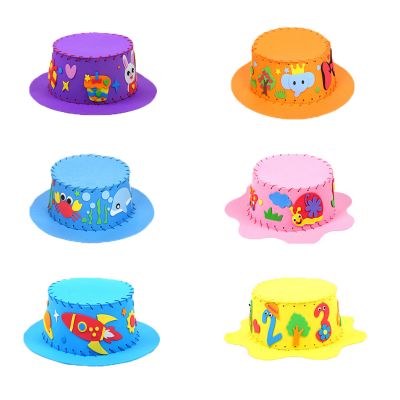 Hot Selling DIY EVA Foam Cartoon Hat Creative Sewing and Pasting Craft Toy