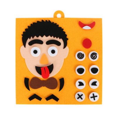 Novel Fun DIY Felt Family Figure Facial Expressions Creative Pasting Craft Toy